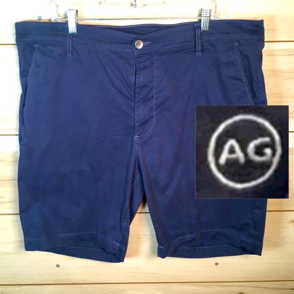 AG Adriano Goldschmiedt 40x10 Geometric Flatfront Cotton Casual Shorts